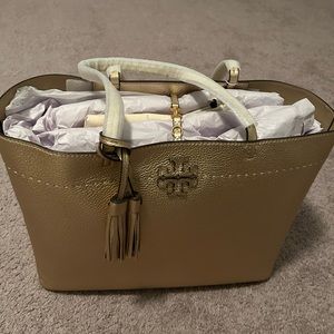 Tory Burch McGraw Metallic Tote- New With Tags
